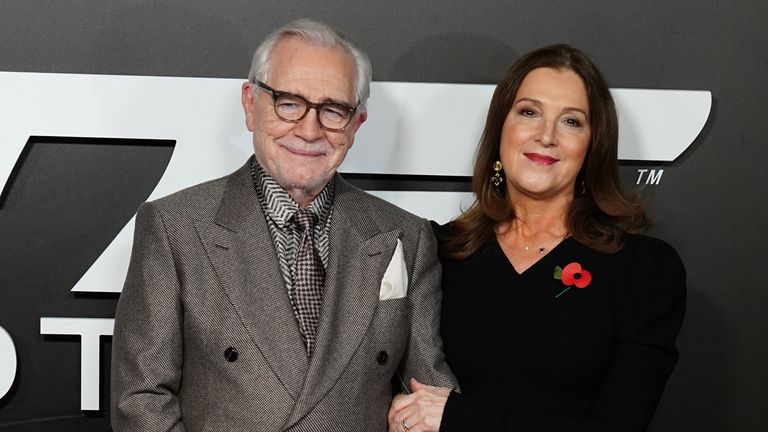 Brian Cox and Barbara Broccoli on the 007: Road To A Million red carpet. Pic: Ian West