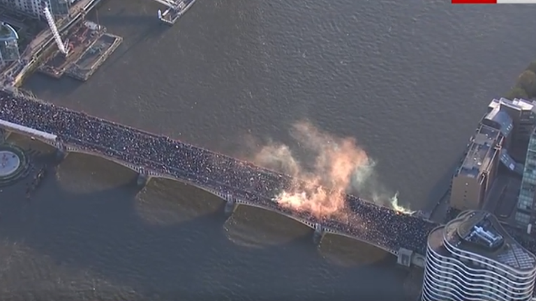 Pro-palestinian protesters march across central London 