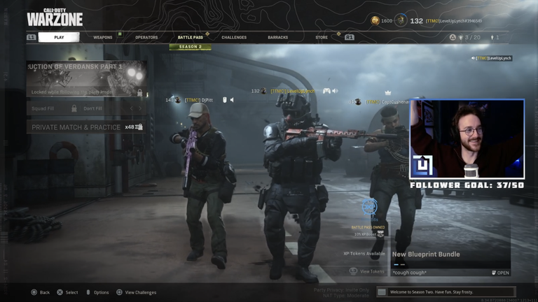 Tom Lynch streamed COD with friends during lockdown