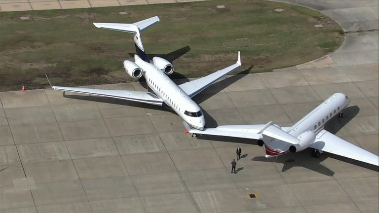 Two private jets bump into each other at Texas airport