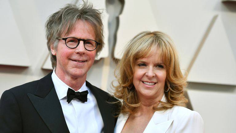 Dana Carvey, left, and Paula Zwagerman arrives at the Oscars on Sunday, Feb. 24, 2019, at the Dolby Theatre in Los Angeles. (Photo by Jordan Strauss/Invision/AP).