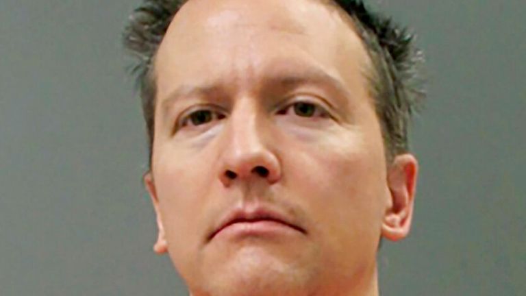 Chauvin pressed his knee on Mr Floyd's neck for more than nine minutes, as the victim repeatedly said "I can't breathe" Pic: AP