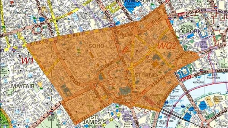 The dispersal order area. Pic: Met Police