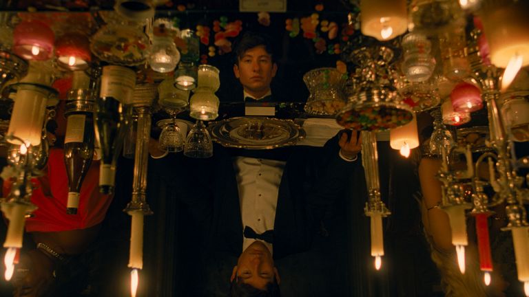 Barry Keoghan stars in Emerald Fennell&#39;s Saltburn, which explores class, power and sex and is something of a modern take on Brideshead Revisited. Pic: MGM/Amazon Studios