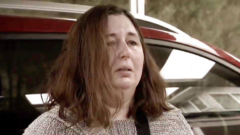 Erin Patterson speaks to the media outside her home in Leongatha, Victoria, Australia  
Pic:AAP/Nine News/Reuters
