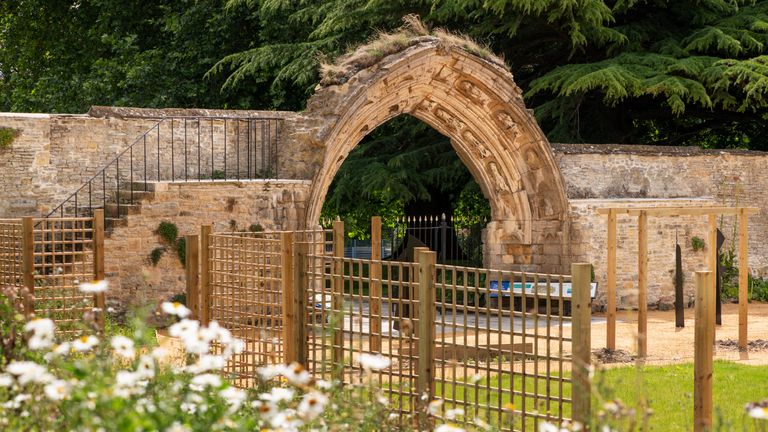 Remains of Evesham Abbey, Worcestershire. Pic: Historic England