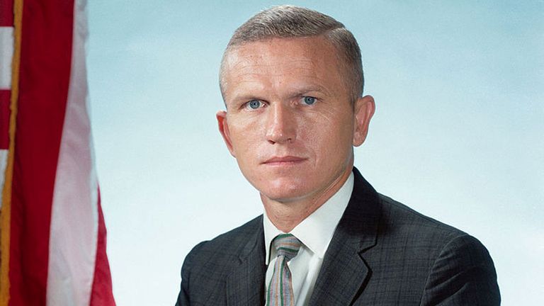 NASA astronaut Frank Borman in an undated photo. Borman served as the commander of Apollo 8, the first mission to fly around the world. Courtesy NASA/Handout