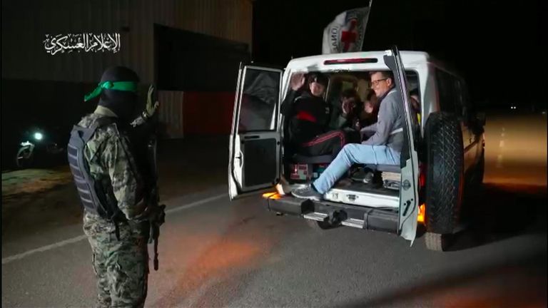Al Qassam Brigade release video of hostage hand over