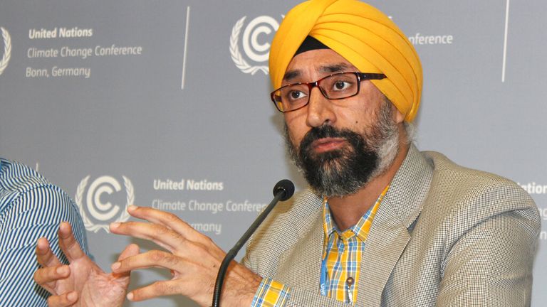 Climate protection activist Harjeet Singh from the organisation Action Aid delivers a speech during a press conference in the margins of the UN climate conference in Bonn, Germany, 01 June 2015. Singh referred to the current heat wave in India as a consequence of the global warming. More than 2,000 people have already lost their lives due to the ongoing heat wave. Pic: AP