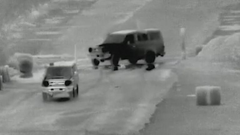 IDF releases footage it says shows convoy carrying released hostages on into Israel