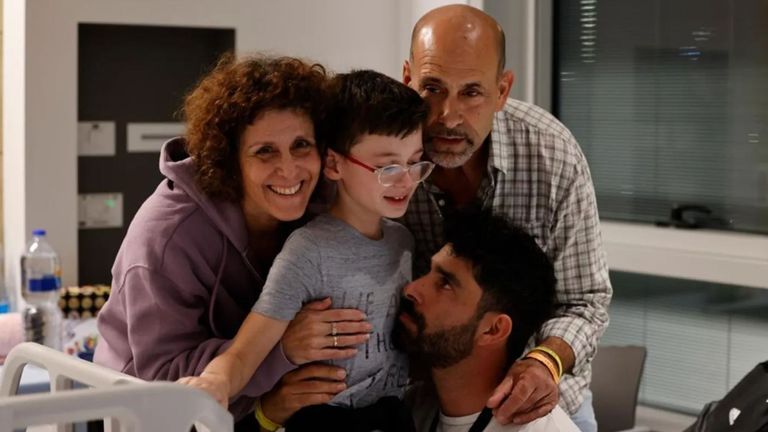 Ohad, nine, has been reunited with his family. Pic: Schneider Children&#39;s Medical Center