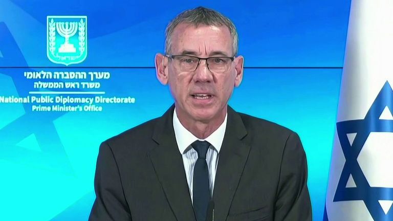 Senior adviser to Israel&#39;s prime minister, Mark Regev, told Sky News that &#34;Israel is mobilised, watching and ready - and if [Hezbollah] is crazy enough to start a war, we are ready to respond.&#34;