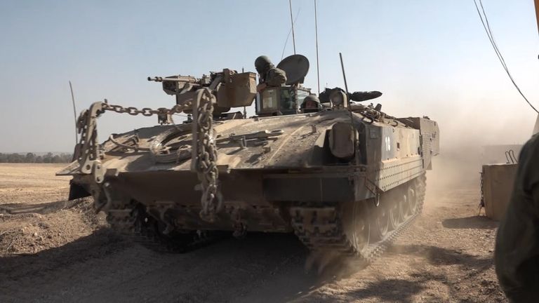 An Israeli tank in Gaza