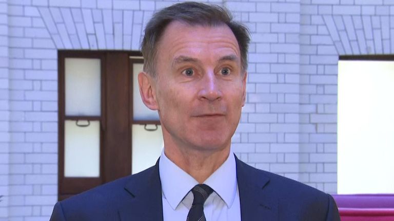 Jeremy Hunt says inflation needs to come down to 2%