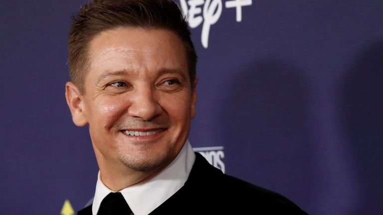 Actor Jeremy Renner arrives for the premiere of the TV series Hawkeye at the El Capitan Theater in Los Angeles, California, US, November 17, 2021. REUTERS/Mario Anzoni