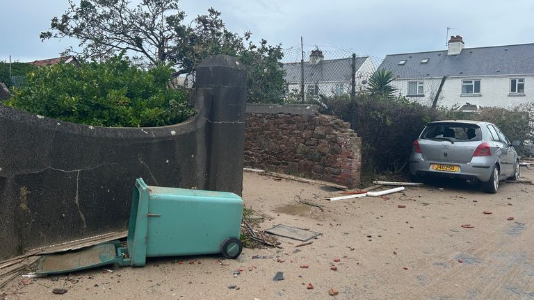 Damage after storm Ciaran hit Jersey&#39;s Princess Place 
 