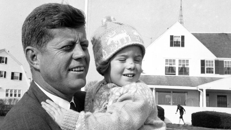 Caroline Kennedy with her father JFK