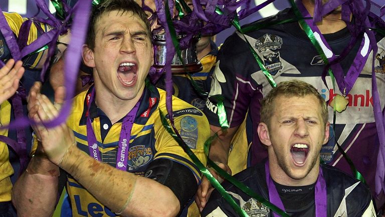 Kevin Sinfield and Rob Burrow.  Photo: AP
