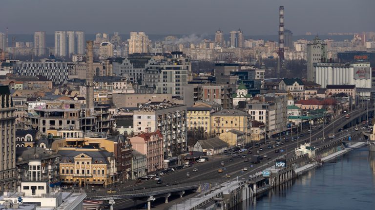 Kyiv came under an air attack, witnesses say. File pic: AP