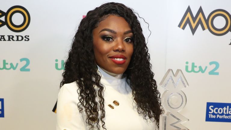 Lady Leshurr after winning best female act award at the 21st Mobo Awards at Glasgow&#39;s SSE Hydro.