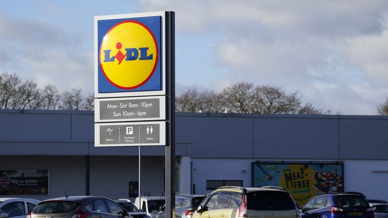 A view of a Lidl supermarket in Chichester, West Sussex