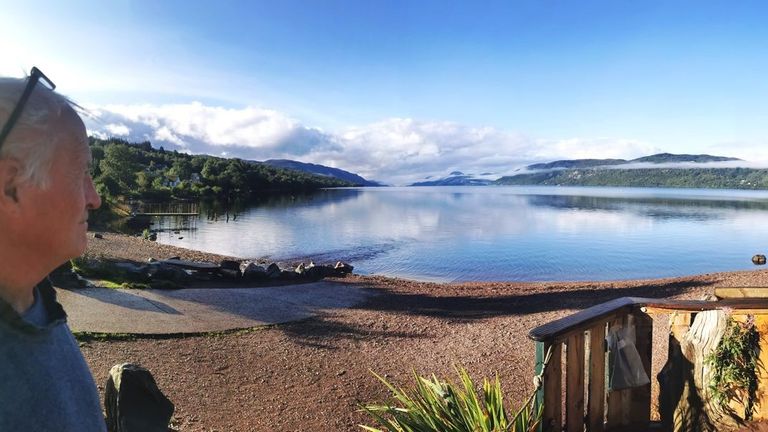 Steve looks over the loch from outside his van. Pic: Steve Feltham