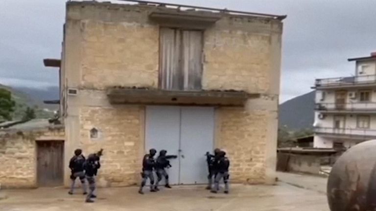 Authorities raided a building in Borgetto, Sicily