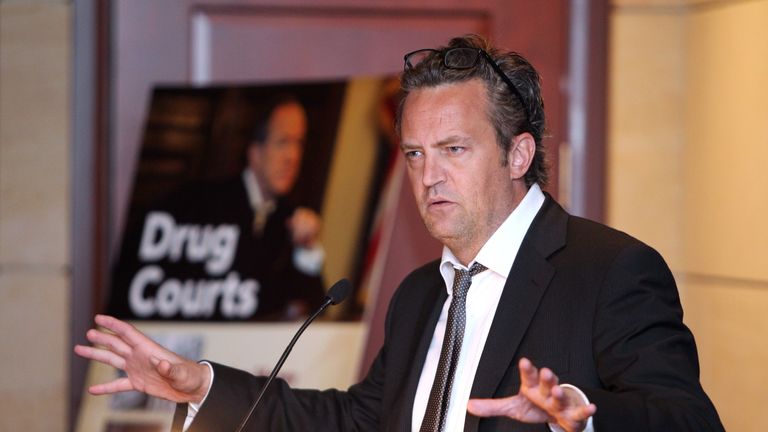 Matthew Perry discusses using drug courts as a solution to prescription drug abuse in 2013. Pic: AP