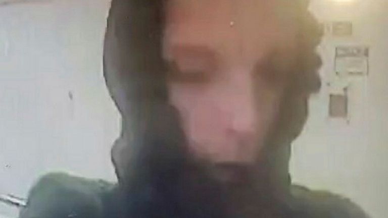 He's described as white and slim, between 25-30, with short blond hair