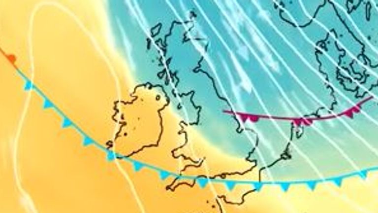 Met Office weather map for UK for Friday 24 November, 2023