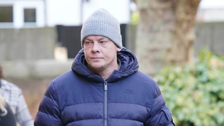 Michael Jones leaves court at Oxford Magistrates' Court where four men were charged over the theft of a gold toilet at Blenheim Palace. The art installation, worth £4.8 million, disappeared in a nighttime raid in September 2019. Image date: Tuesday, November 28, 2023.