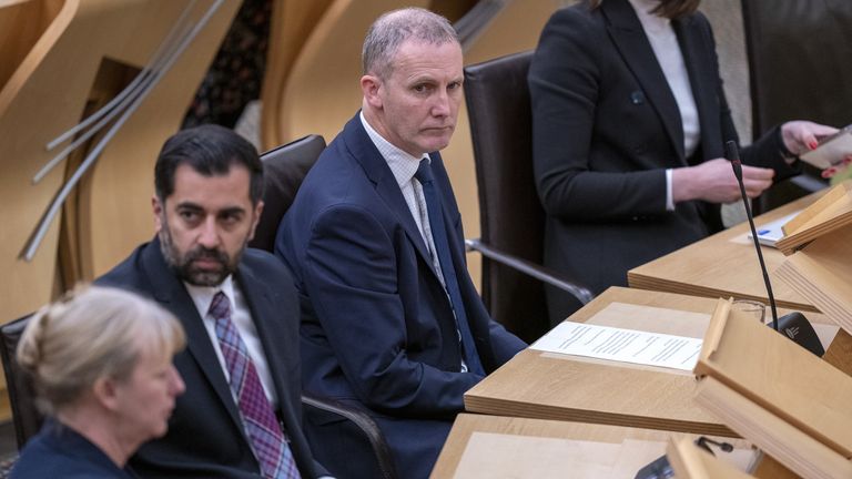 Minister for Health and Social Care Michael Matheson makes a Personal Statement to the Chamber at the Scottish Parliament in Holyrood, Edinburgh. Picture date: Thursday November 16, 2023.