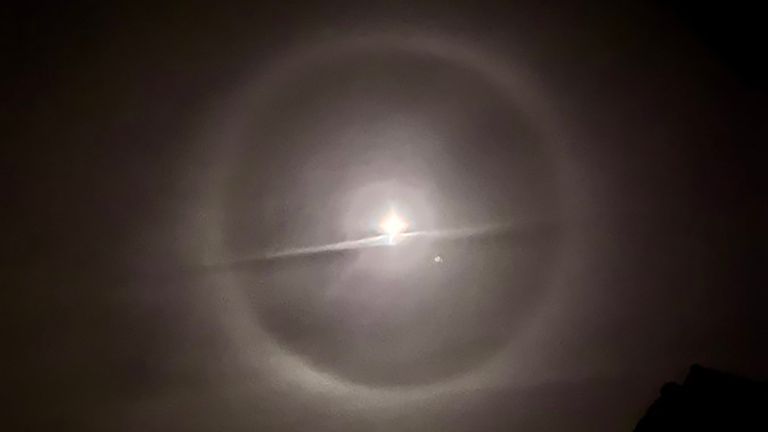 The halo around the moon wowed onlookers. Pic: Angie Burns