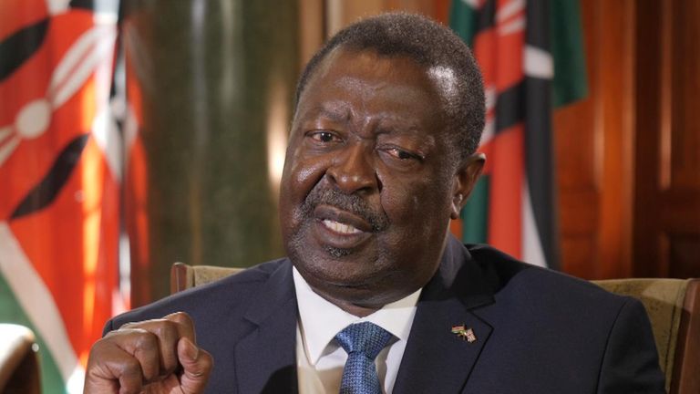 Kenyan Prime Cabinet Secretary Musalia Mudavadi says he will &#39;leave it to the King&#39; to choose his words