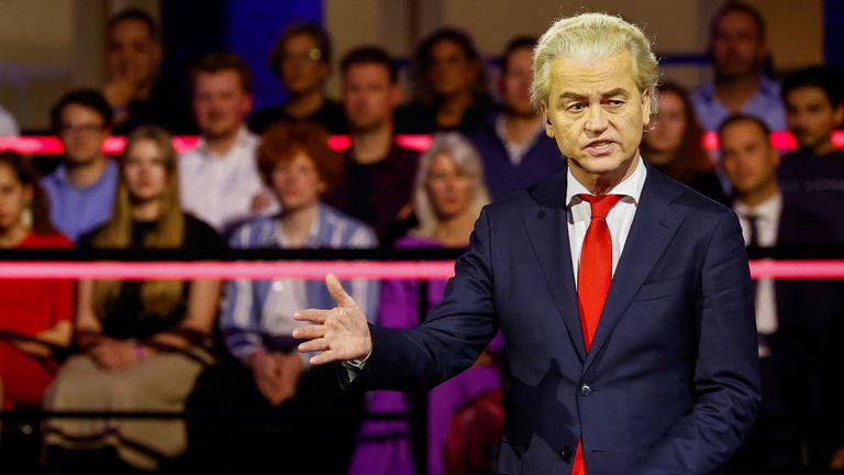 Geert Wilders, the leader of the PVV party