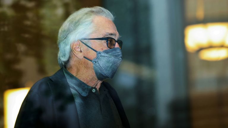 Actor Robert De Niro arrives at United States Court in Manhattan to a Federal gender discrimination lawsuit trial against him in New York City, U.S., October 30, 2023. REUTERS/Mike Segar