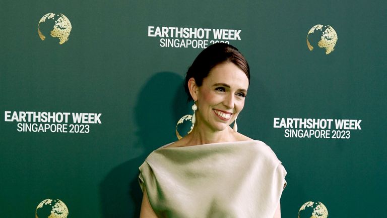 Former prime minister of New Zealand Jacinda Ardern arrives for the 2023 Earthshot Prize Awards Ceremony, at The Theatre at Mediacorp, Singapore. Picture date: Tuesday November 7, 2023. PA Photo. Founded by Prince William in 2020, The Earthshot Prize aims to discover and help scale the world&#39;s most innovative climate and environmental solutions to protect and restore our planet. See PA story ROYAL Earthshot. Photo credit should read: Jordan Pettitt/PA Wire 