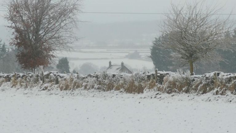 Parts of North Yorkshire are hit by snow