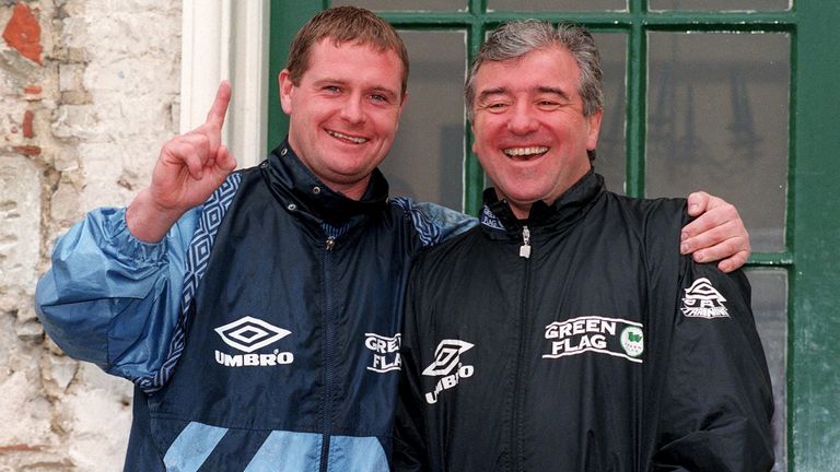 England&#39;s Paul Gascoigne with Terry Venables in 1996 (Pic: Action Images)