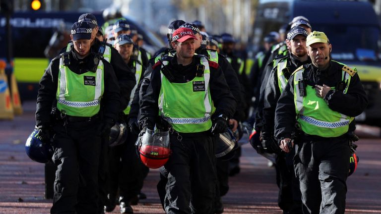 Police officers on patrol in London