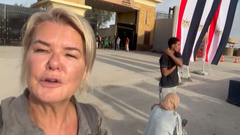 Sky&#39;s Alex Crawford reports from the Rafah border crossing between Gaza and Egypt
