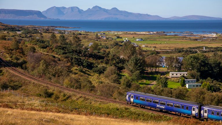 A ScotRail train on the West Highland Line after departing Arisaig. Pic: HiJOBS/ScotRail