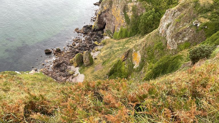 The cliff Fiona was winched up. Pic Jill Turner/Peter Jolly Northpix