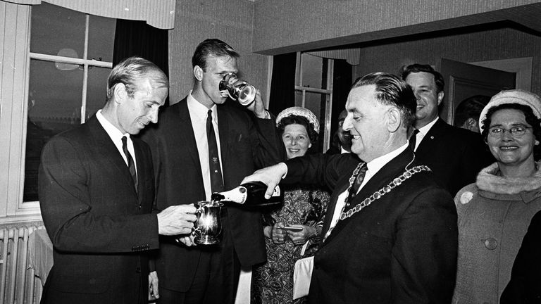 Bobby and Jack Charlton in Ashington