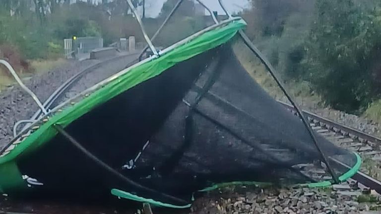 Trampoline on the railway tracks in St Austell
@networkrailwest