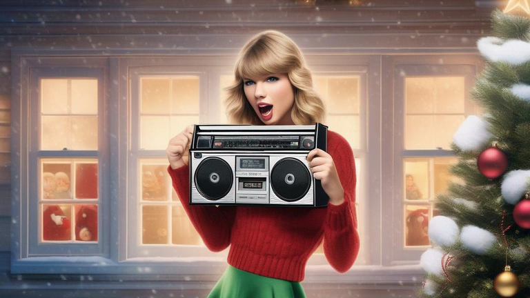 Stabil Difüzyon'un Taylor Swift Noel kartı