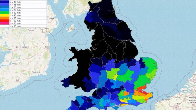 Environment Agency map shows flooding in UK