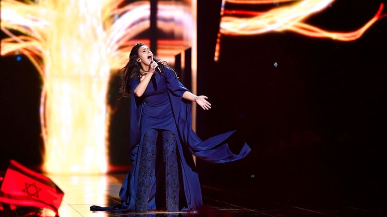 Susana Jamaladinova performs 1944 at the Eurovision Song Contest in 2016. Pic: AP