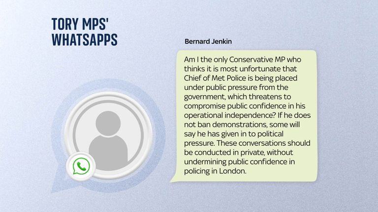 Tory MPs&#39; WhatsApps on Braverman