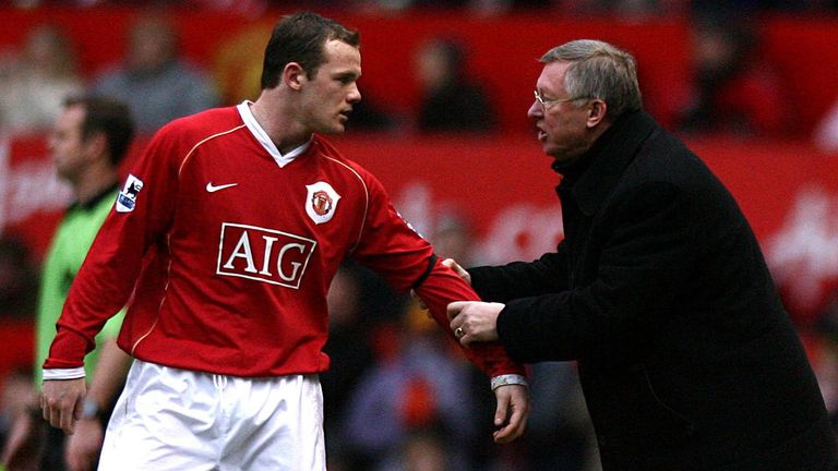 File photo dated 10-02-2007 of Sir Alex Ferguson with Wayne Rooney. It's been 10 years since Sir Alex Ferguson's last match in charge of Manchester United. His trophy-laden reign at Manchester United was illuminated by his often fiery rhetoric. On Wayne Rooney's decision to sign a new contract 
